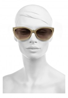 Cat eye metallic acetate sunglasses
