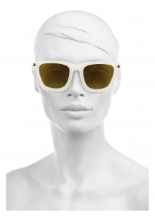 Square-frame acetate and metal sunglasses