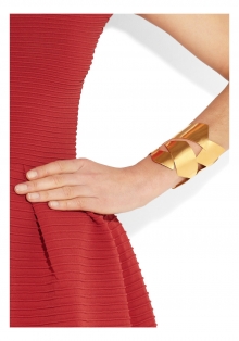 Hammered gold-plated cuff