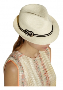 Craig embellished toyo and cotton-blend trilby