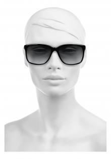 D-frame acetate and metal sunglasses