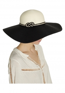 Bunny embellished toyo and cotton-blend sunhat
