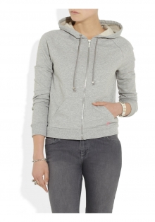 Cotton-jersey hooded top