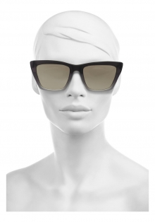 Sydney square-frame matte-acetate mirrored sunglasses