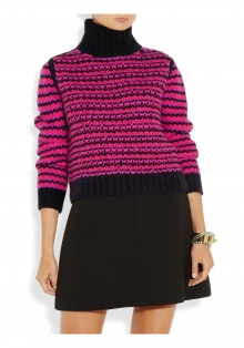 Chunky-knit cashmere turtleneck sweater