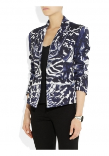 Kaleidoscope printed cotton-blend twill jacket