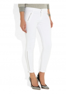 Carey zipped mid-rise skinny jeans