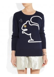 Loves Hillier sequined wool squirrel sweater