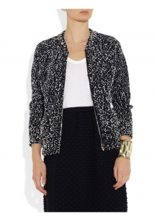 Knitted wool-blend jacket