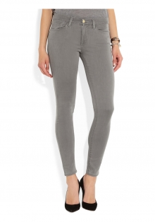 Le Luxe Noir stretch-satin twill skinny jeans