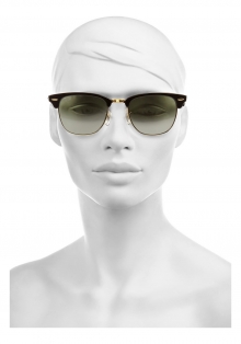Clubmaster half-frame acetate sunglasses