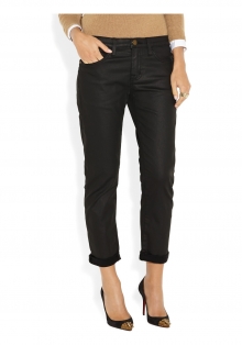 The Fling coated stretch-denim jeans
