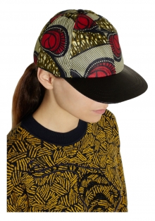 Peetee Zilla leather-trimmed printed cotton cap