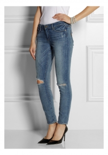 Verdugo distressed mid-rise skinny jeans