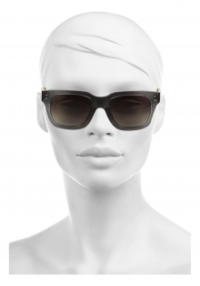Square-frame acetate and watersnake sunglasses
